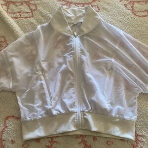 Buffbunny White Sheer Zip-Up Jacket